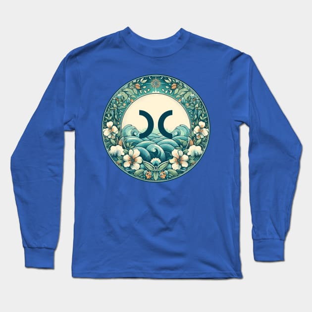 "Vintage Gemini Cosmic Harmony" _ Zodiac Horoscope Star Signs Long Sleeve T-Shirt by stickercuffs